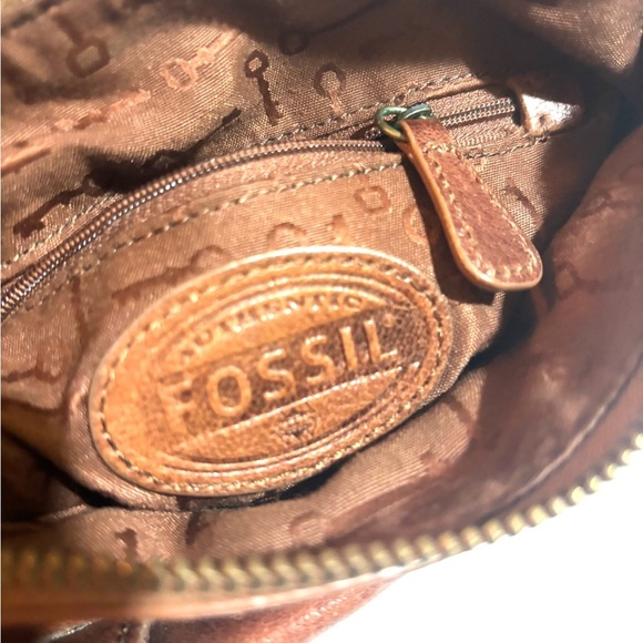 Fossil Brown Leather Crossbody Bag main - Picture 9 of 9